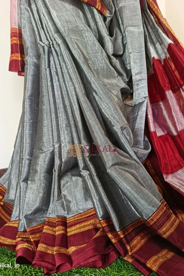 Ilkal_Handloom_Viscose_Cotton_Silk_Special_Gayatri_Border_Saree_Code-_SKL1258