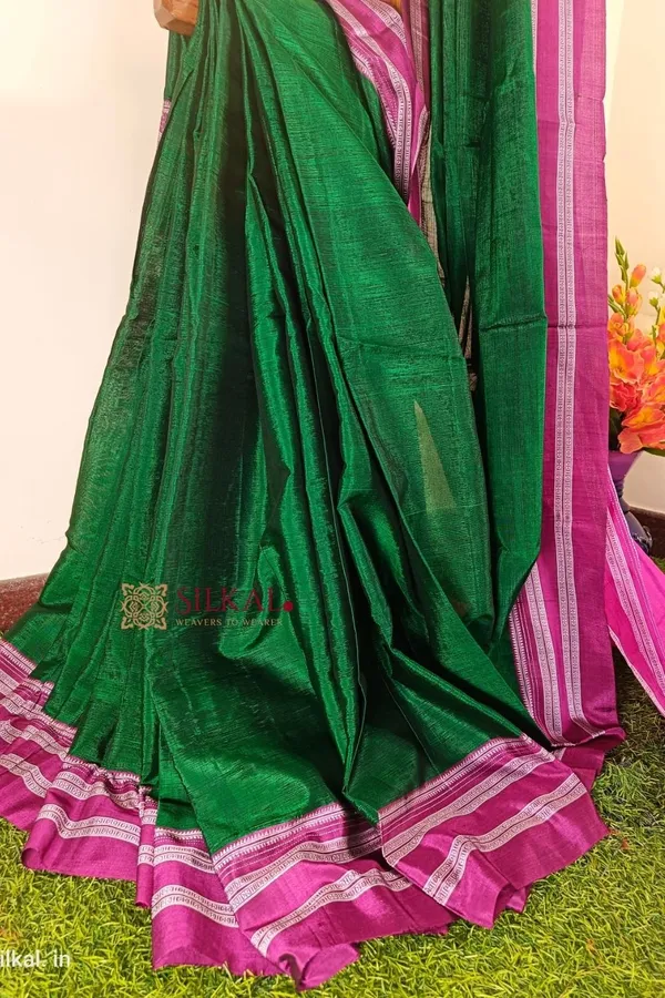 Ilkal_Handloom_Viscose_Cotton_Silk_Special_Gayatri_Border_Saree_Code-_SKL1018