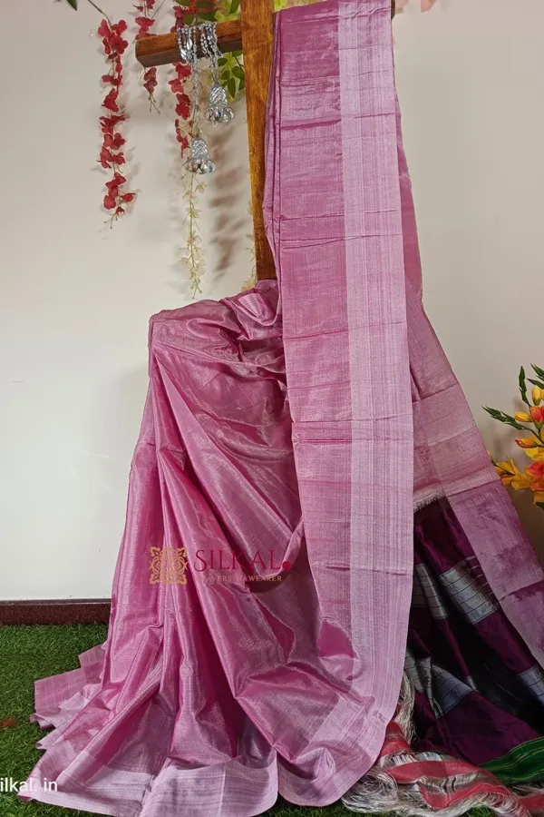 Ilkal_Handloom_Viscose_Cotton_Silk_Chikki_Paras_Border_Saree_Saree_Code-_SKL1104