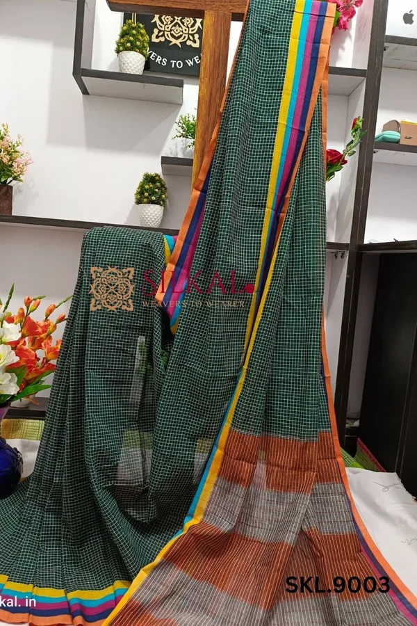 Patteda_Anchu_Pure_Cotton_Handloom_Saree_Saree_Code-_SKL1265