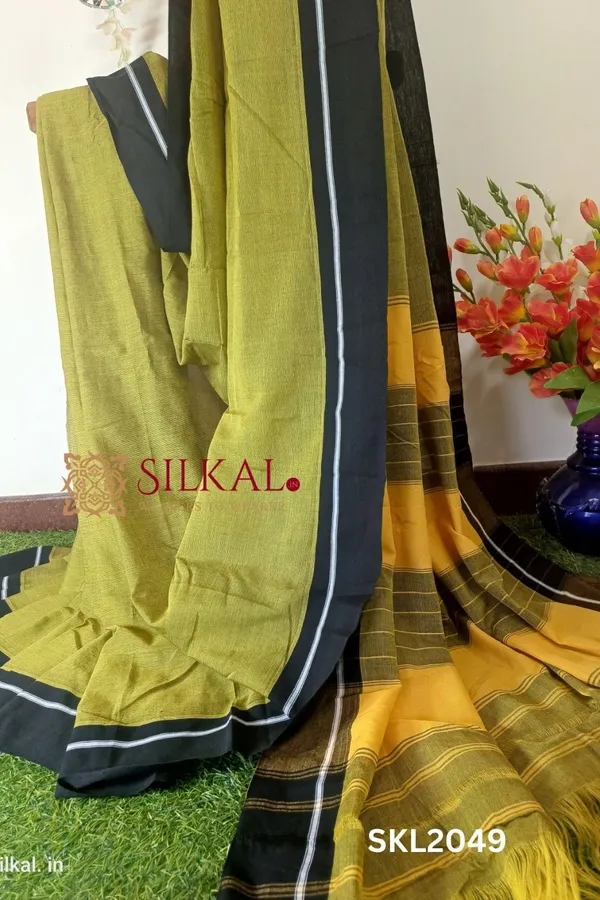 Patteda_Anchu_Pure_Cotton_Handloom_Saree_Saree_Code-_SKL1380