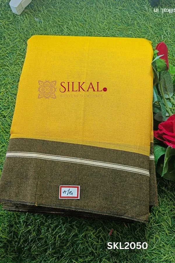 Patteda_Anchu_Pure_Cotton_Handloom_Saree_Code-_SKL1093