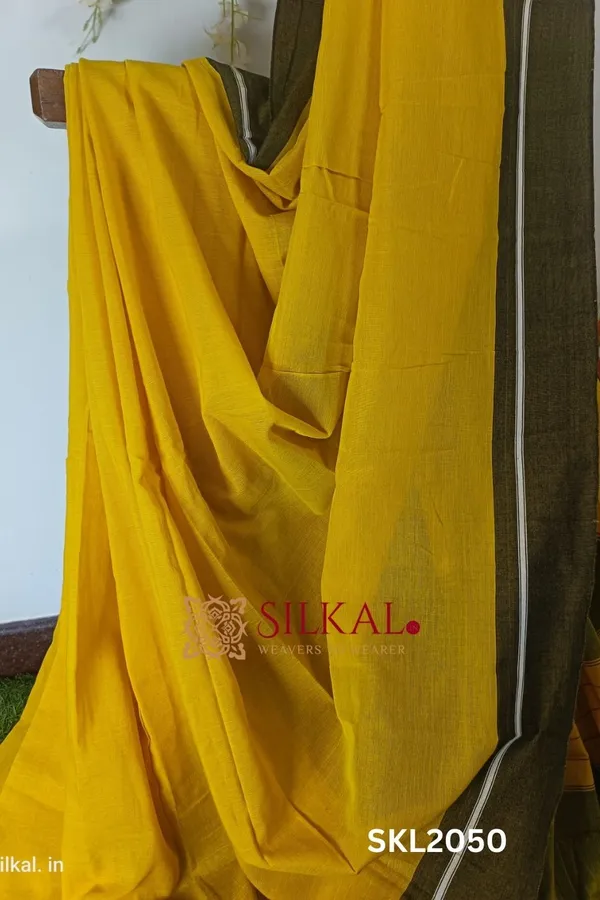 Patteda_Anchu_Pure_Cotton_Handloom_Saree_Code-_SKL1093
