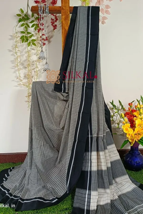 Patteda_Anchu_Pure_Cotton_Handloom_Saree_Saree_Code-_SKL1331