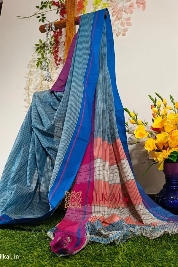Patteda_Anchu_Pure_Cotton_Handloom_Saree_Saree_Code-_SKL1130