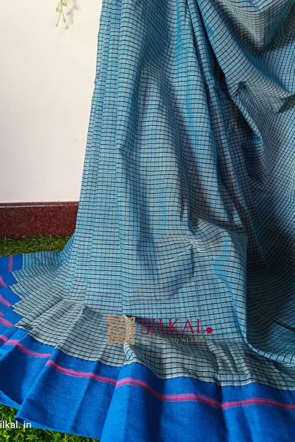 Patteda_Anchu_Pure_Cotton_Handloom_Saree_Saree_Code-_SKL1130
