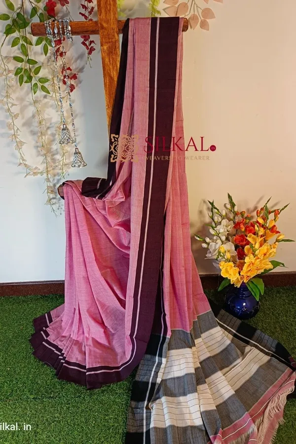 Patteda_Anchu_Pure_Cotton_Handloom_Saree_Saree_Code-_SKL1333