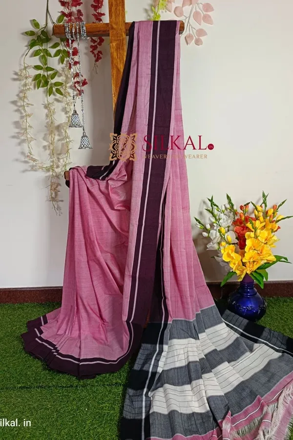 Patteda_Anchu_Pure_Cotton_Handloom_Saree_Saree_Code-_SKL1333