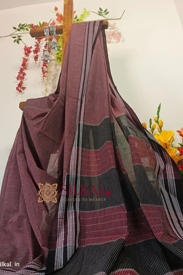 Patteda_Anchu_Pure_Cotton_Handloom_Saree_Saree_Code-_SKL1118