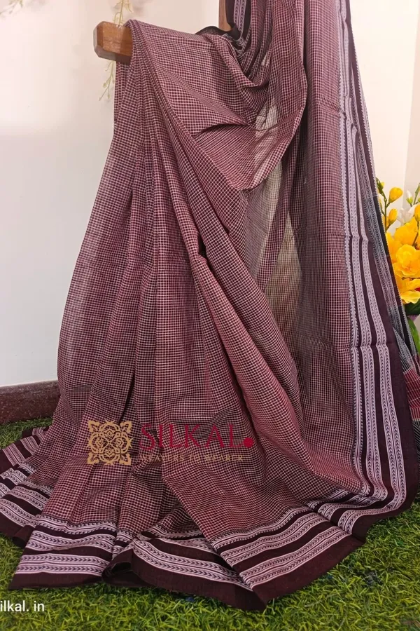 Patteda_Anchu_Pure_Cotton_Handloom_Saree_Saree_Code-_SKL1118