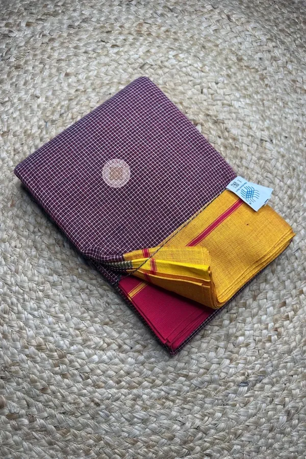 Patteda_Anchu_Pure_Cotton_Handloom_Saree_Saree_Code-_SKL1092