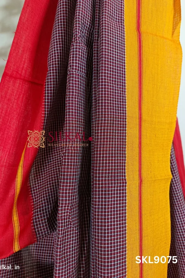 Patteda_Anchu_Pure_Cotton_Handloom_Saree_Saree_Code-_SKL1092