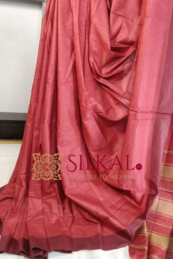 Ilkal_Handloom_Mercerised_Cotton_Plain_Saree_SKL03407