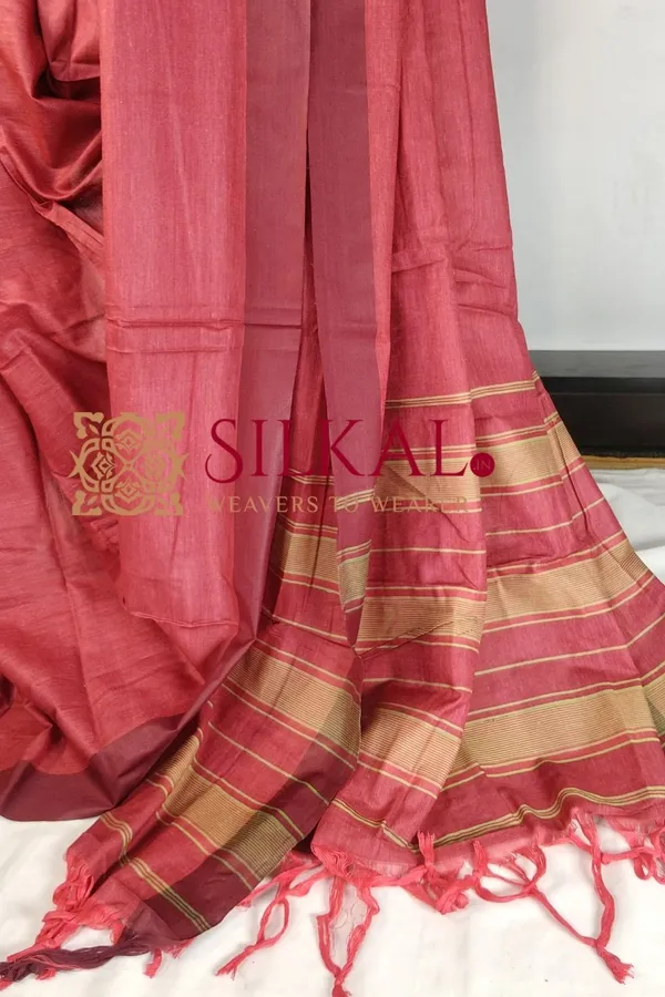 Ilkal_Handloom_Mercerised_Cotton_Plain_Saree_SKL03407