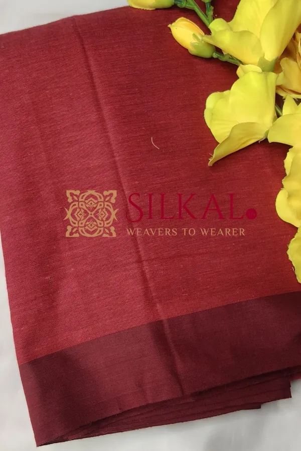 Ilkal_Handloom_Mercerised_Cotton_Plain_Saree_SKL03407
