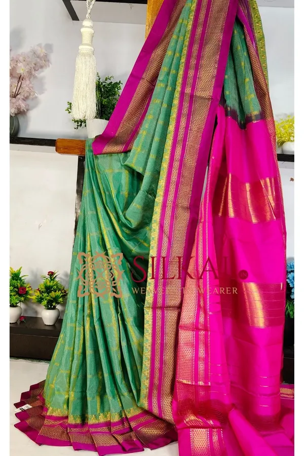 Ilkal_Jarri_checks_Saree_SKL04148