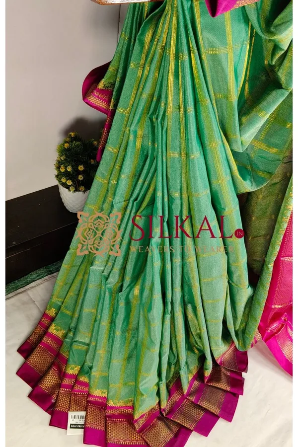 Ilkal_Jarri_checks_Saree_SKL04148
