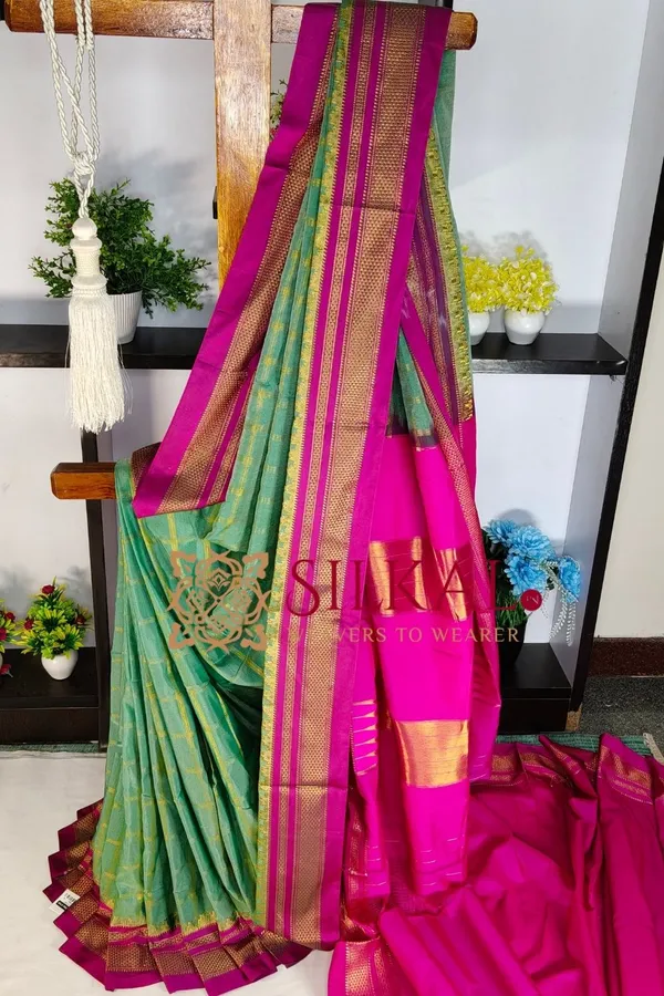 Ilkal_Jarri_checks_Saree_SKL04148