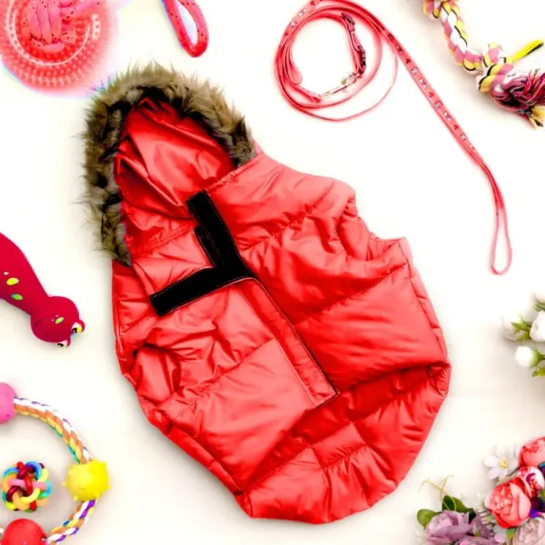 Red_Nylon_,_Wool_&_Cotton_Premium_&_Elegant_Plain_Waterproof_Winter_Jacket_For_Dog