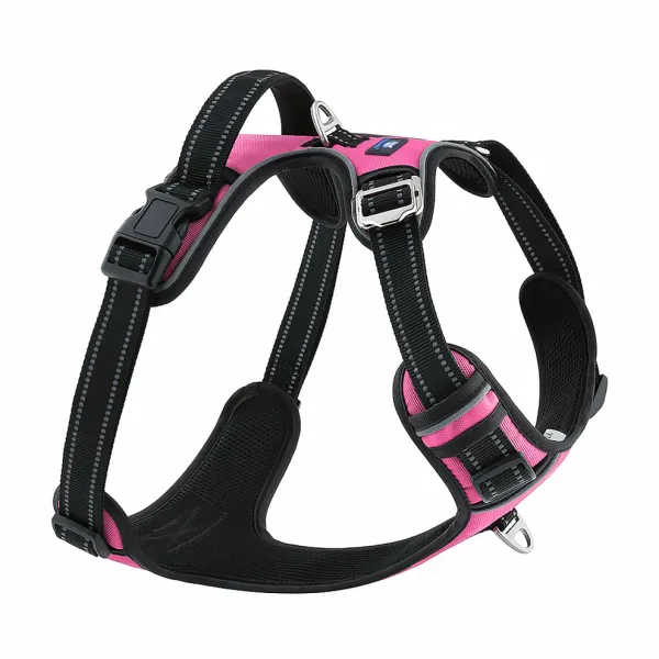 HANK_3M_Reflective_No_Pull_Dog_Harness_|_Pink