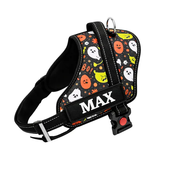 Dog_Harness_with_Custom_Name_&_Adjustable_Neck_Strip_&_Chest_Strip-Halloween