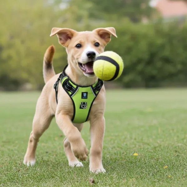 HANK_3M_Reflective_No_Pull_Dog_Harness_|_Neon_Green