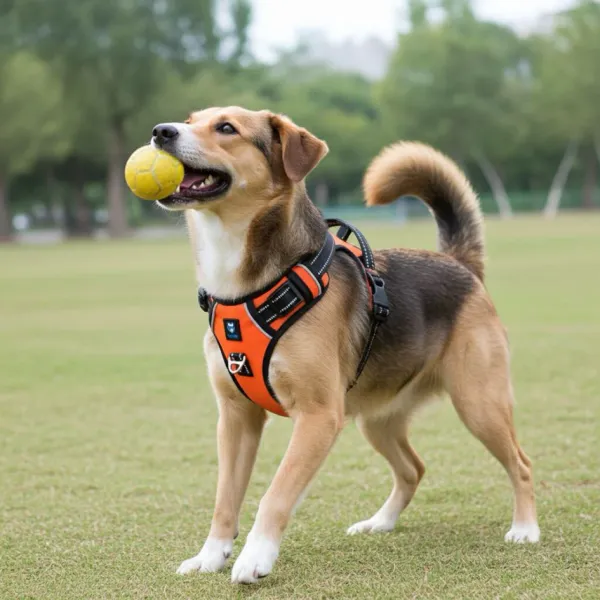 HANK_3M_Reflective_No_Pull_Dog_Harness_|_Neon_Orange