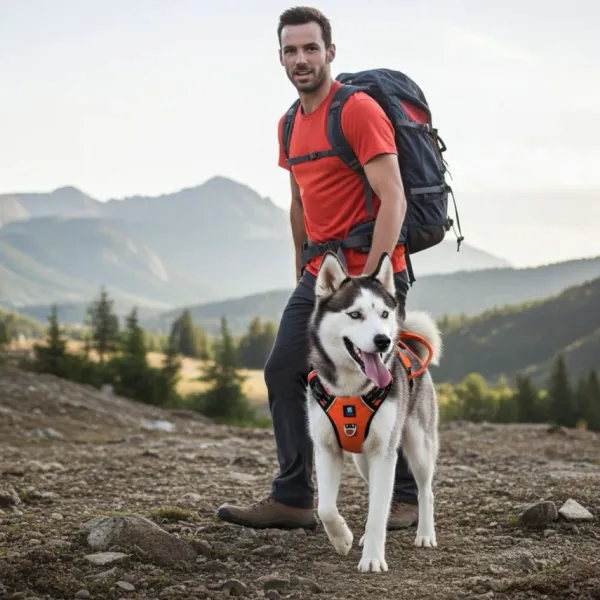 HANK_3M_Reflective_No_Pull_Dog_Harness_|_Neon_Orange