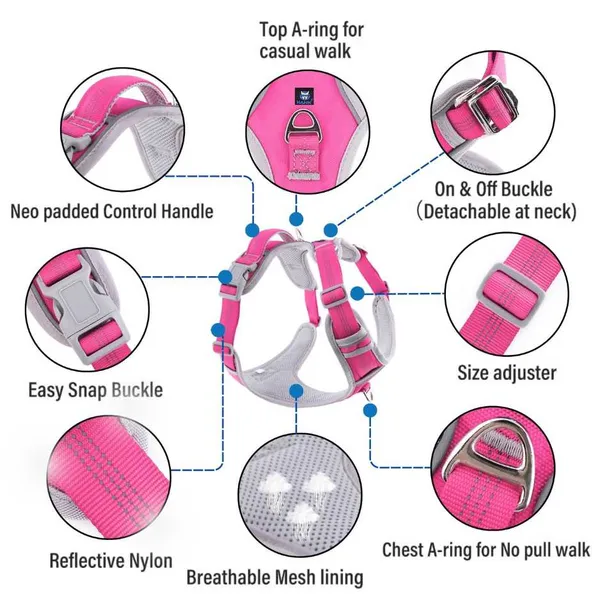 HANK_No_Pull_3M_Reflective_Dog_Harness_|_Pink__5.0_(2)