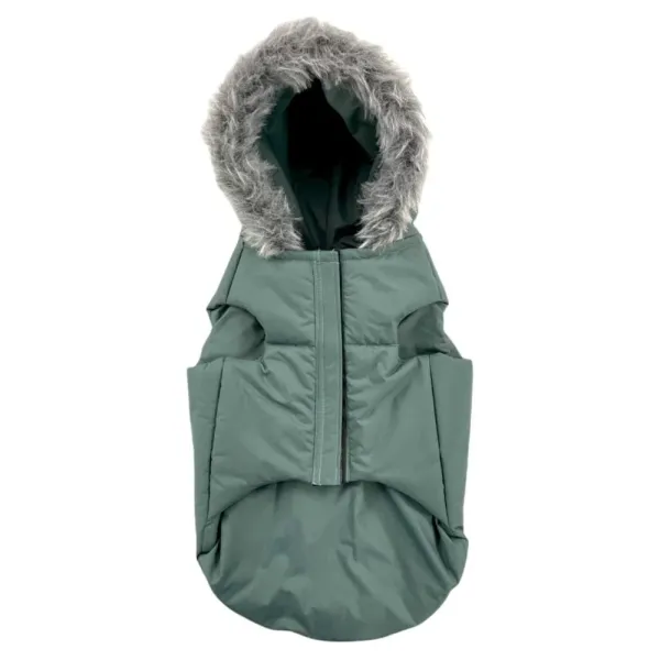 Sea_Green_Nylon_,_Wool_&_Cotton_Premium_&_Elegant_Plain_Waterproof_Winter_Jacket_For_Dog