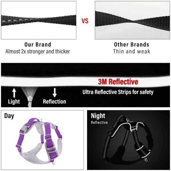 No_Pull_3M_Reflective_Dog_Harness_|_Purple