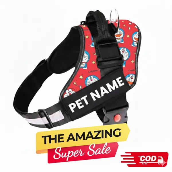 Personalised_Easy_On_Dog_Harness_with_Custom_Name_&_Adjustable_Neck_Strip_&_Chest_Strip_Doreomon