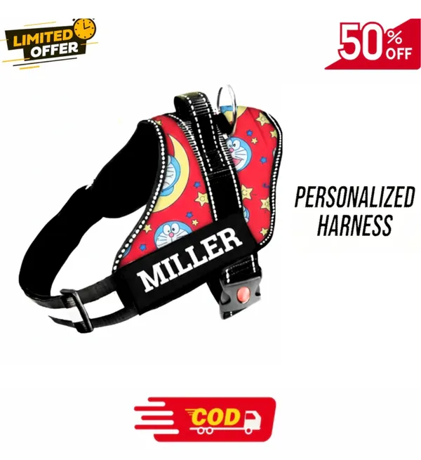 Personalised_Easy_On_Dog_Harness_with_Custom_Name_&_Adjustable_Neck_Strip_&_Chest_Strip_Doreomon