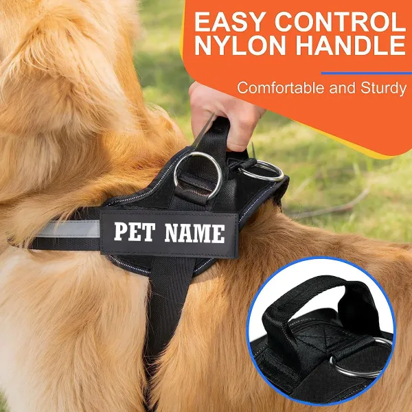 Unicorn_Personalised_Easy_On_Dog_Harness_with_Custom_Name_&_Adjustable_Neck_Strip_&_Chest_Strip