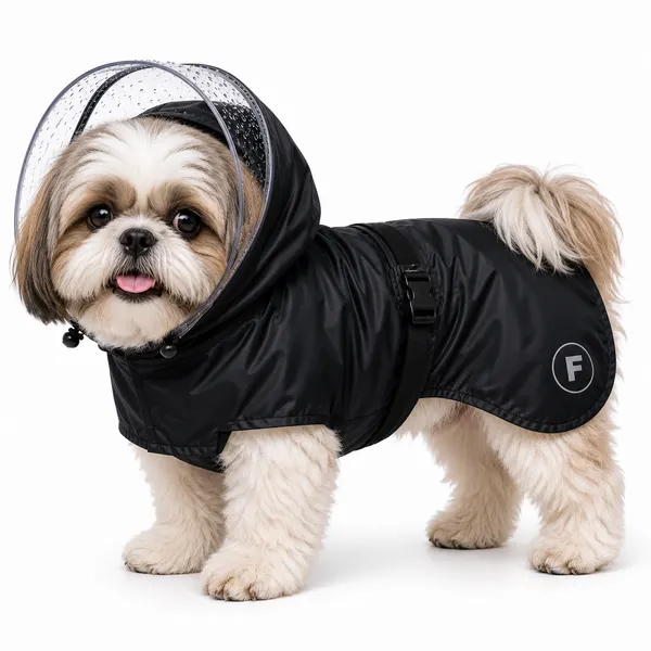 Waterproof_Dog_Raincoat_with_Transparent__Hood___Reflective_Lightweight_Pet_Rain_Gear_Scorpion_Black_Edition_