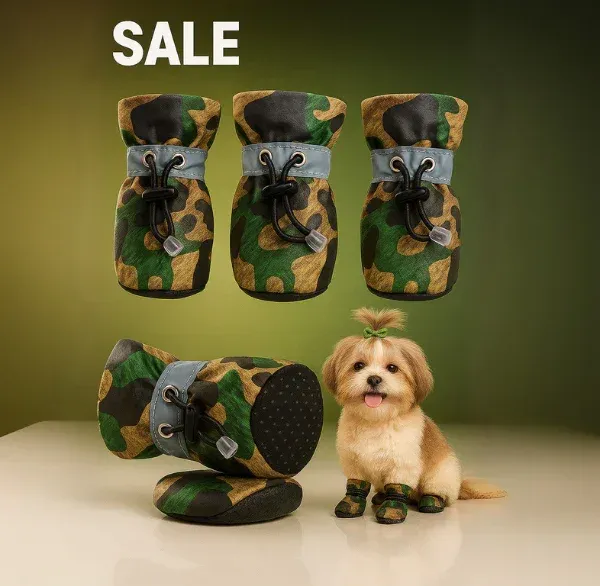 DogsMart_Dog_Shoes_for_Dogs,_Waterproof_Anti-Slip_Paw_Boots_for_Walking,_Rain_&_Hot_Floor,_Adjustable_Pet_Shoes,_Set_of_4