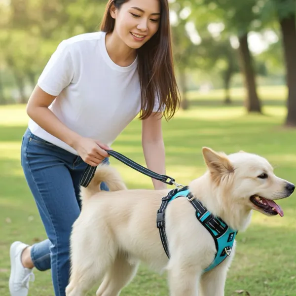 HANK_3M_Reflective_No_Pull_Dog_Harness_|_Cyan_Blue