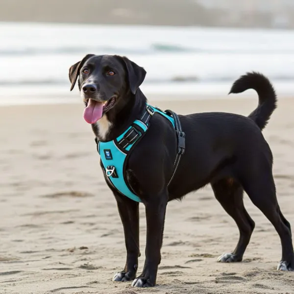 HANK_3M_Reflective_No_Pull_Dog_Harness_|_Cyan_Blue