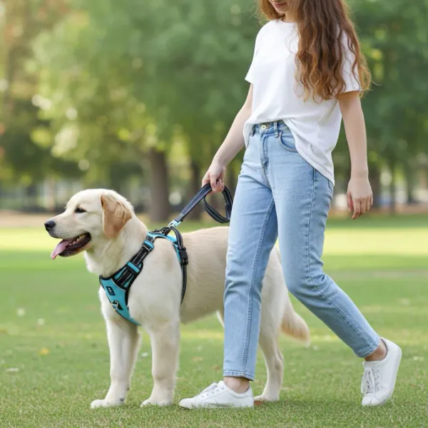 HANK_3M_Reflective_No_Pull_Dog_Harness_|_Cyan_Blue