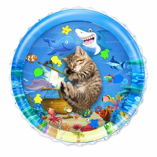 Pet_Cooling_Water_Bed_–_Anti-Scratch_Summer_Mat_with_Air_Pump_&_Floating_Fish_Toys_|_For_Cats_&_Small_Dogs_|_Indoor/Outdoor_Use