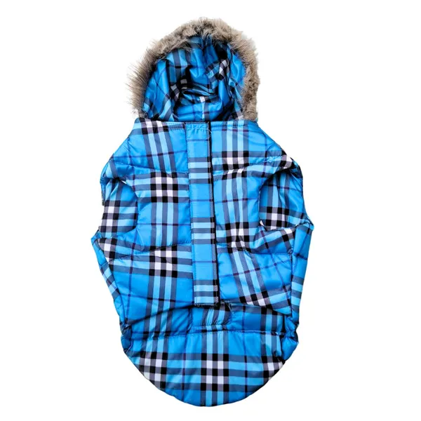 Blue_Polyester_&_Cotton_Premium_&_Elegant_Checkered_Winter_Jacket_For_Dog