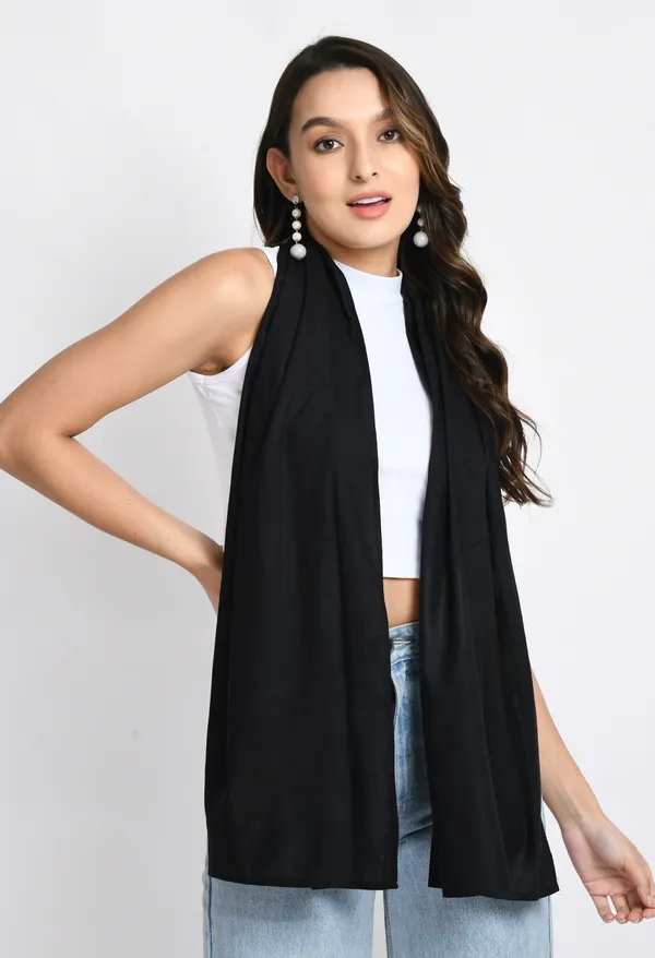 Black_Rayon_Printed_Scarf_For_Women_&_Girls