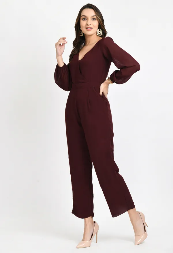 Brown_V-_Neck_Full_Sleeves_Basic_Jumpsuit