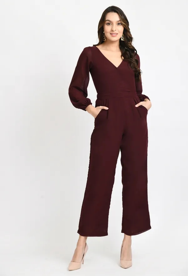 Brown_V-_Neck_Full_Sleeves_Basic_Jumpsuit