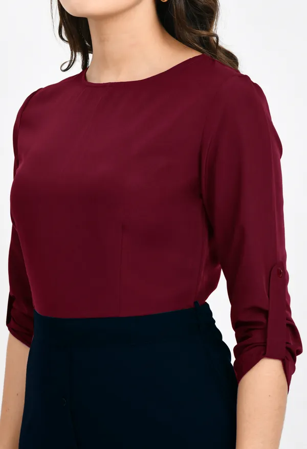 V&M_Marron-Black_Shift_Dress_For_Women