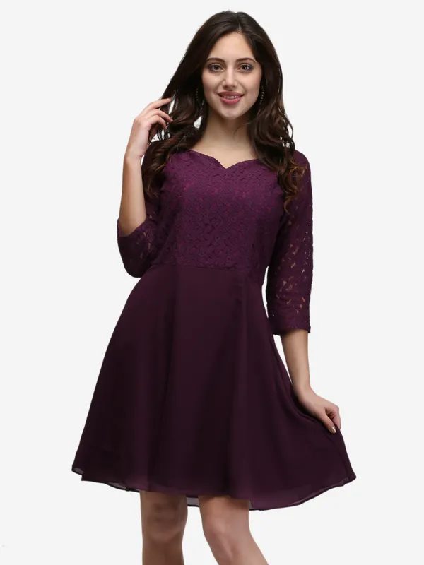 Purple_Sweetheart_Neckline_Fit_&_Flare_Empire_Waist_Lace_Dress