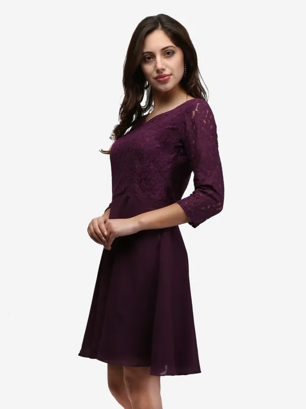 Purple_Sweetheart_Neckline_Fit_&_Flare_Empire_Waist_Lace_Dress