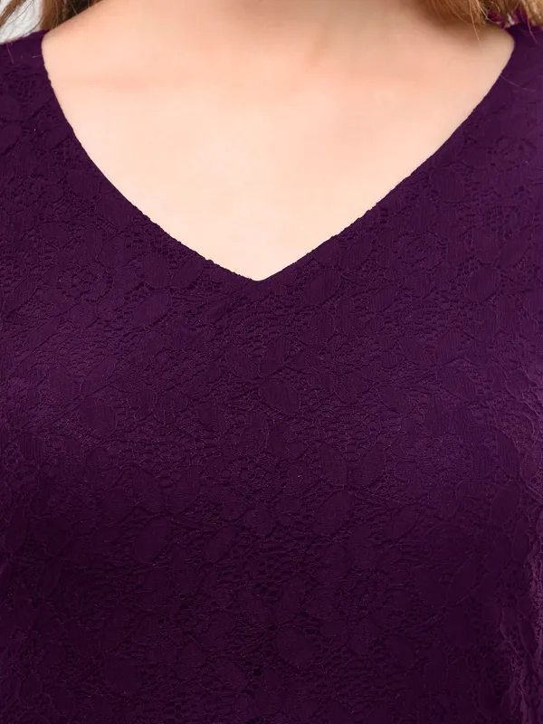 V&M_Purple_Lace_Asymmetrical_Sleeveless_Dress_For_Women