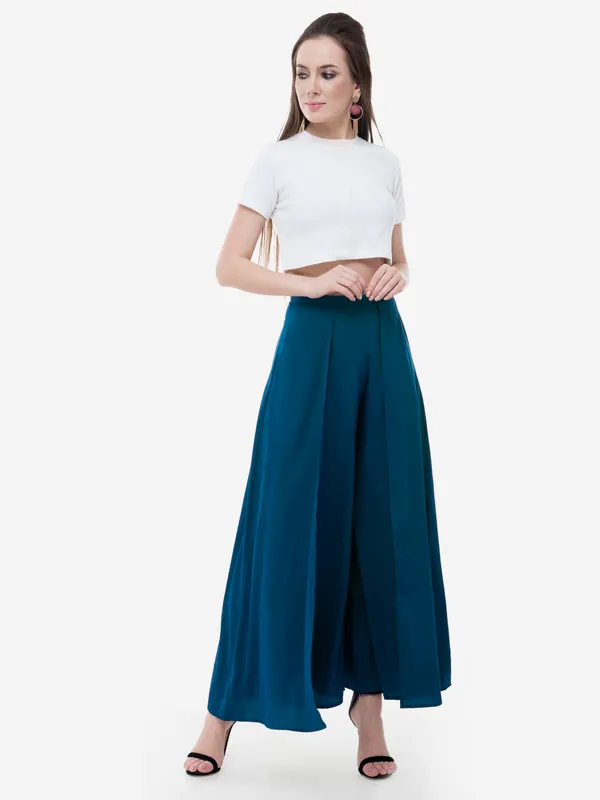 Teal_Blue_Regular_Fit_Solid_Parallel_Skirt_Palazzo