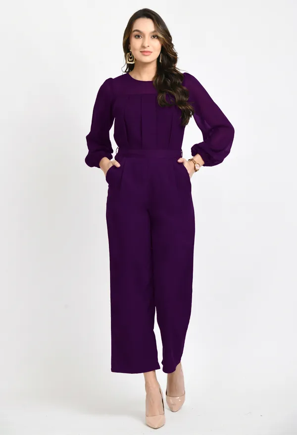 V&M_Purple_Pleated_Full_Sleeves_Basic_Jumpsuit